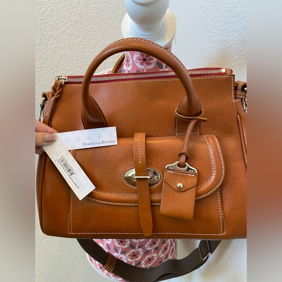 Dooney & Bourke Handbags - NWT - Dooney & Bourke Natural Tan Leather Satchel